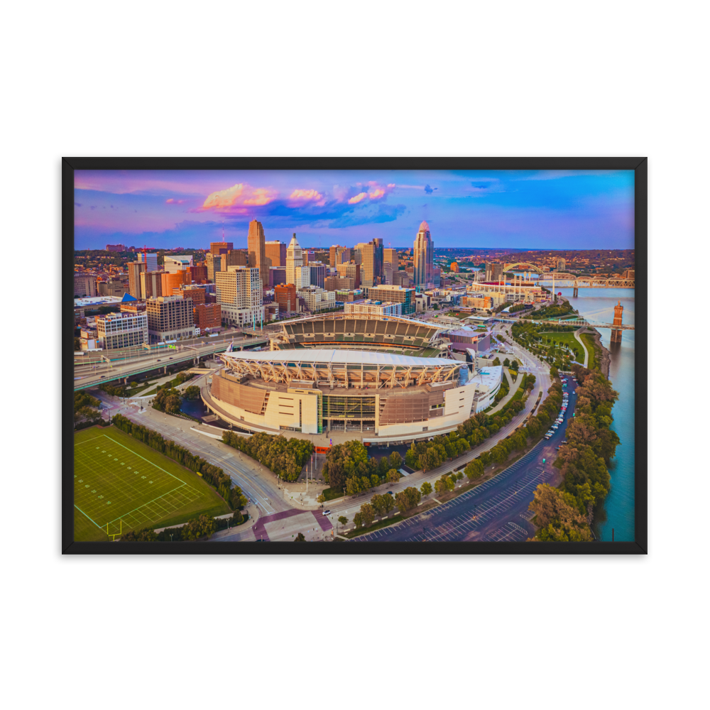 Paycor Stadium At Sunset Framed – Ben Wright Photography