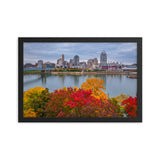 Cincinnati Skyline With Fall Foliage Framed