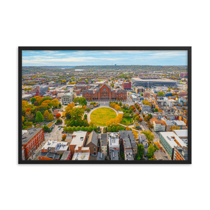 Music Hall Fall Foliage Framed