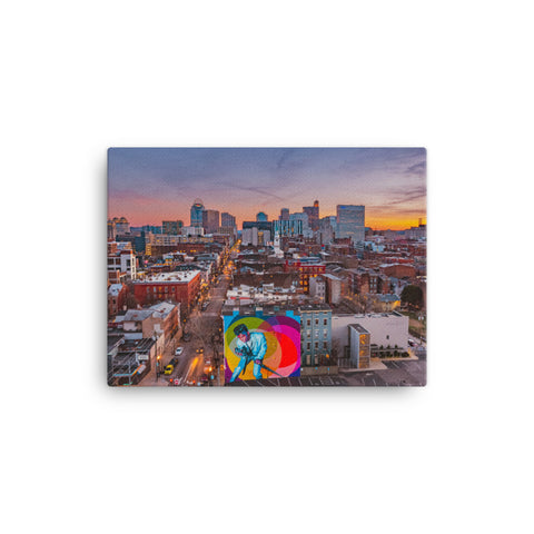 James Brown Mural Sunset Canvas