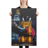 Roebling Bridge With Skystarwheel Canvas