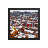 Colorful OTR in the snow framed