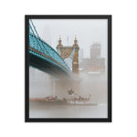 Foggy Roebling Bridge Framed