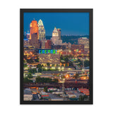 Cincinnati Green and Blue Framed