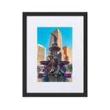 Fountain Square Framed Poster With Mat