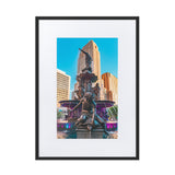 Fountain Square Framed Poster With Mat